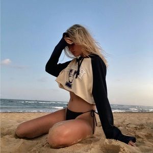 𝗡𝗪𝗧 𝗭𝗮𝗿𝗮 • Yale University Sweatshirt & Leggings Set Cropped Hooded S